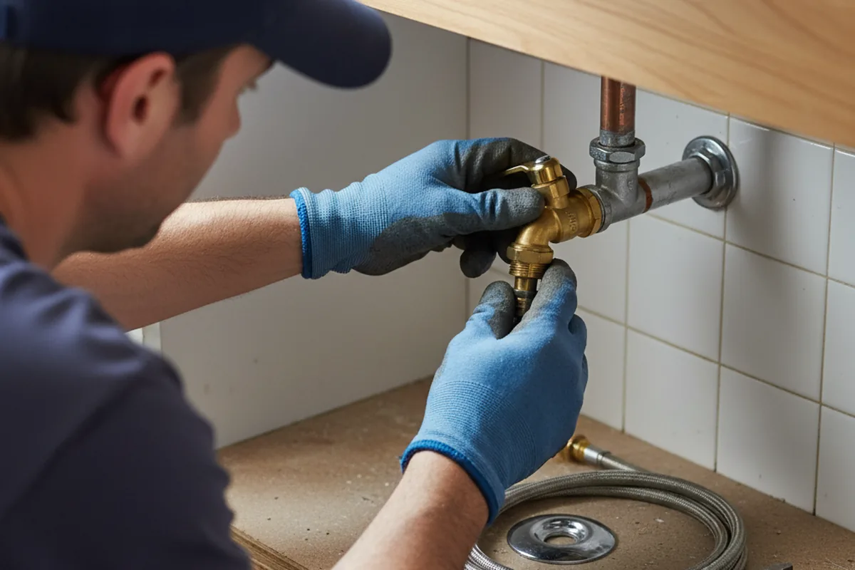 Shutoff valve and fitting work during Faucet and Fixture Repair in Norcross